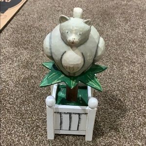 T. Lily hand painted Topiary cat statue